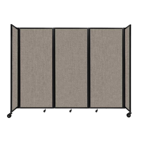 Versare Room Divider 360 Folding Portable Partition 8'6" x 6'10" Warm Pebble Fabric 1182940 - main